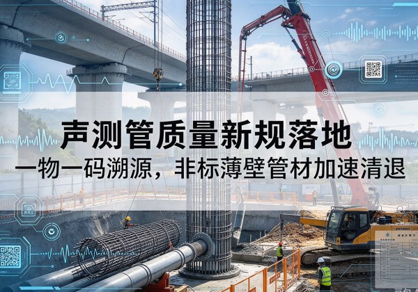 蕲春声测管质量新规落地，一物一码溯源，非标薄壁管材加速清退