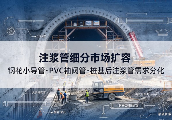 蕲春注浆管细分市场扩容，隧道钢花小导管、PVC 袖阀管、桩基后注浆管需求分化
